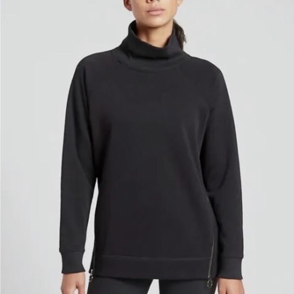 Athleta Navy (NOT BLACK) bottom zip turtleneck Sweater
NWOT - Picture 3 of 7